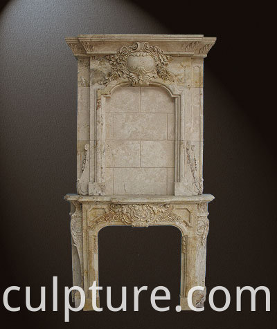 Travertine Fireplace Mantel